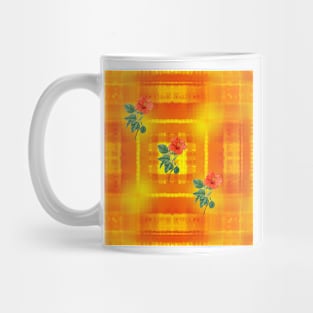 Shining Plaids With Hibiscus Mug